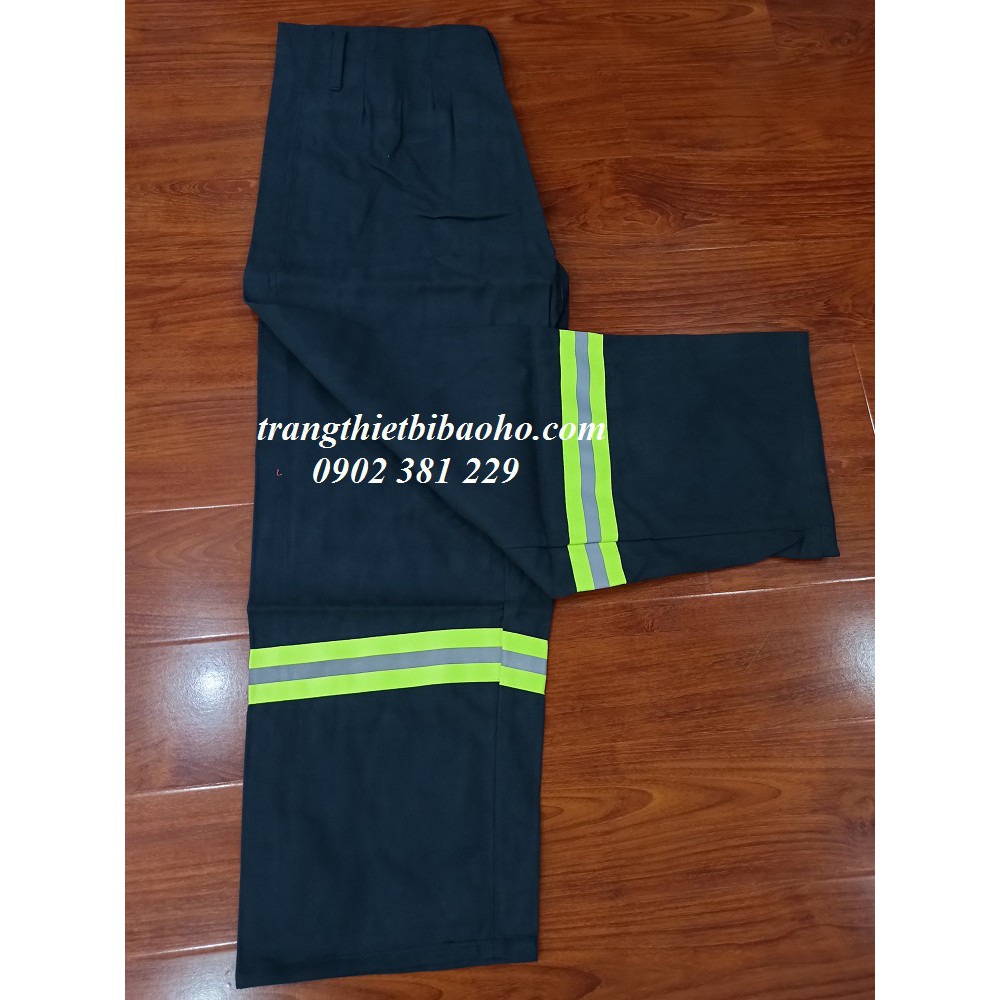 Quần áo phòng cháy chữa cháy màu xanh TT56 - hình thật