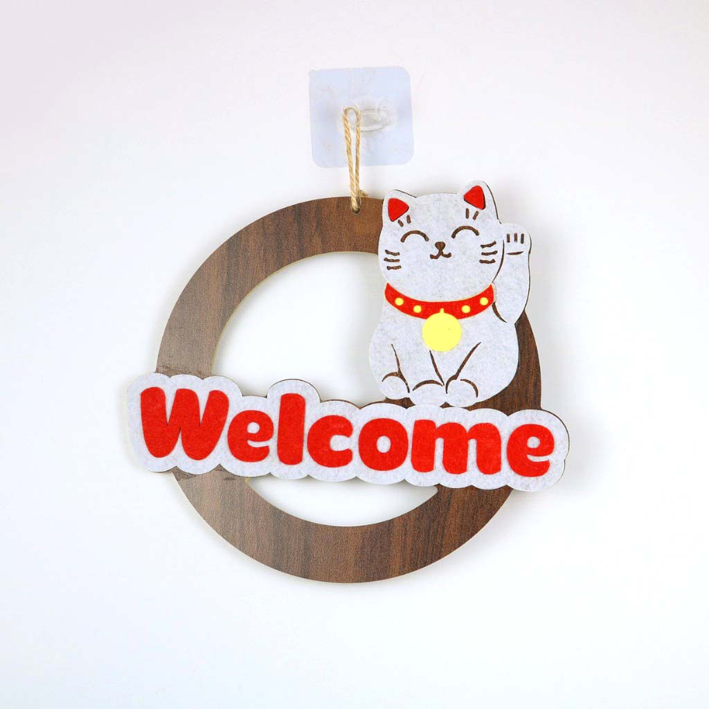 Bảng gỗ hình Welcome decor trang trí phòng khách, phòng ngủ, phòng tắm, phòng đọc sách, bếp, văn phòng, cửa hàng, quán c