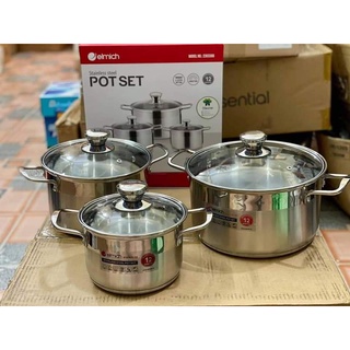 Bộ 3 nồi inox elmich el-2353366 - hàng chính hãng