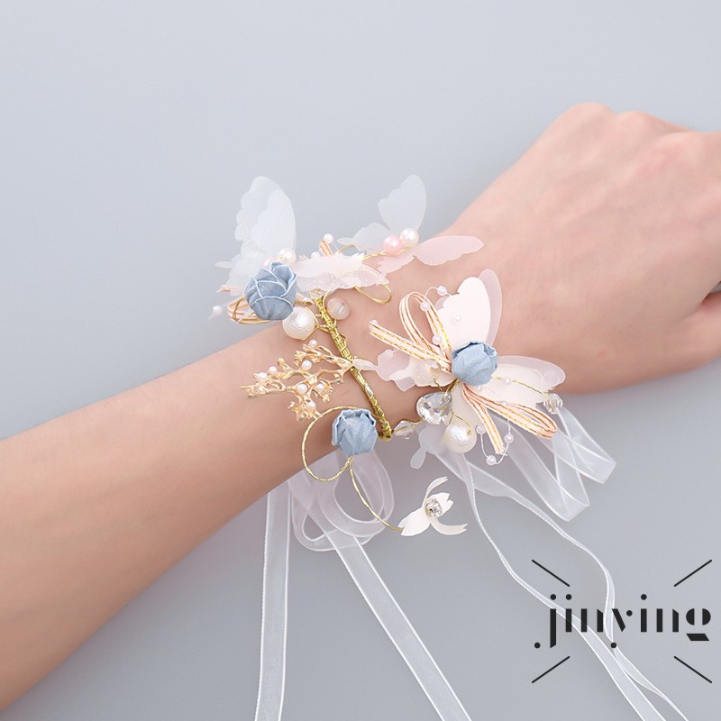 GETNOIVAS Vòng Hoa Đeo Cổ Tay Cho Phù Dâu Đám Cưới