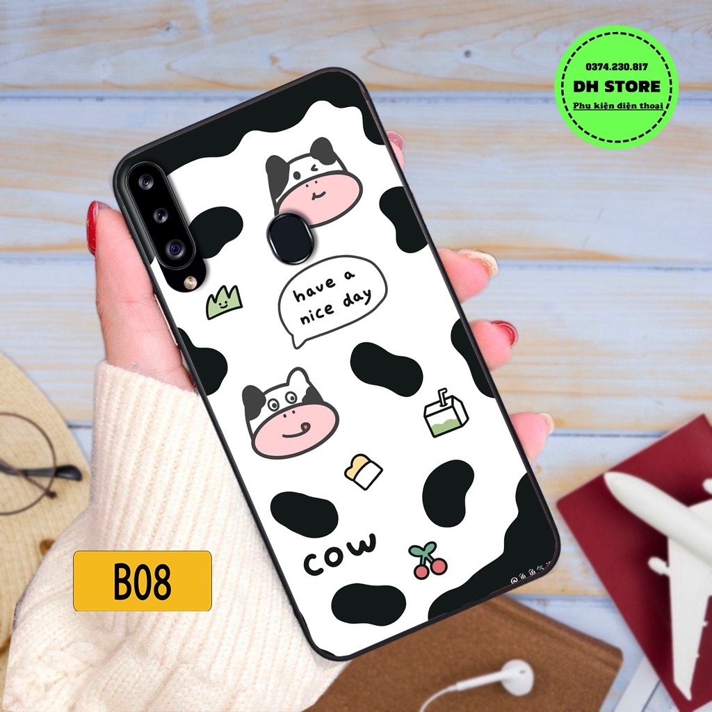 Ốp lưng điện thoại OPPO A8 - A31 - A91 in hình bò sữa siêu đẹp, siêu cute.