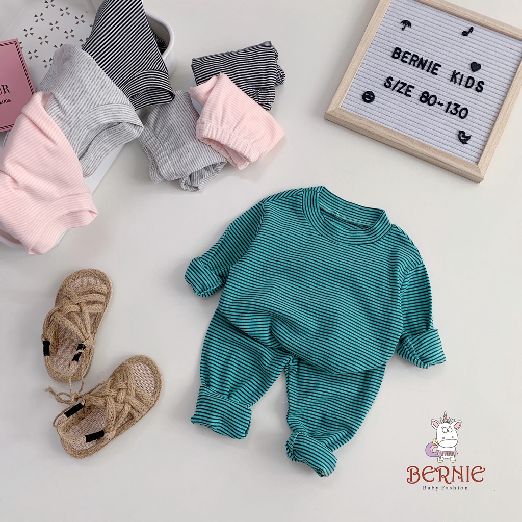 Bộ thu đông dài tay unisex cho bé, bộ thun dài tay vải cotton mềm