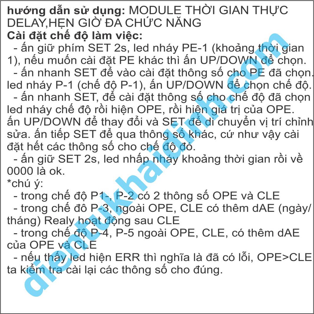 MODULE THỜI GIAN THỰC DELAY, HẸN GIỜ ĐA CHỨC NĂNG 4 LED 7 đoạn 0.36&quot; kde4906