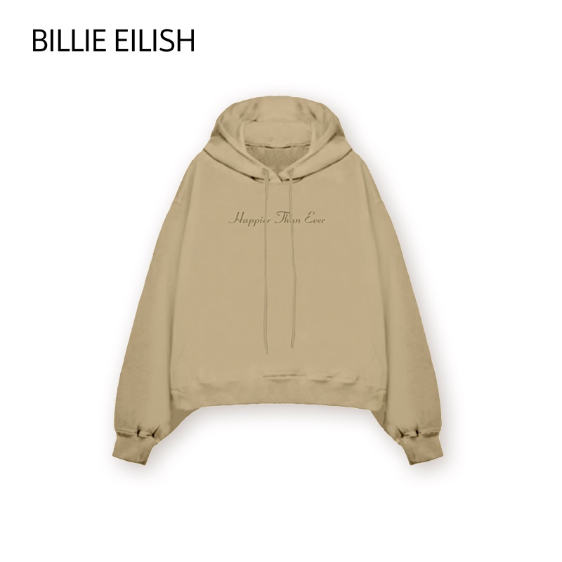 Áo hoodie Dáng Rộng Màu Be Phong Cách Đường Phố Thời Trang Mùa Thu billie eilish Hàng Mới Dành Cho Bạn Nữ