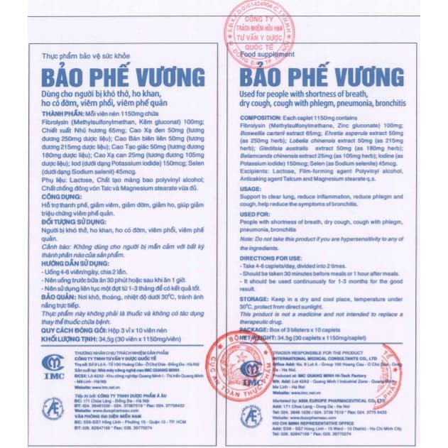 BẢO PHẾ VƯƠNG lọ 120v ⚡chính hãng⚡