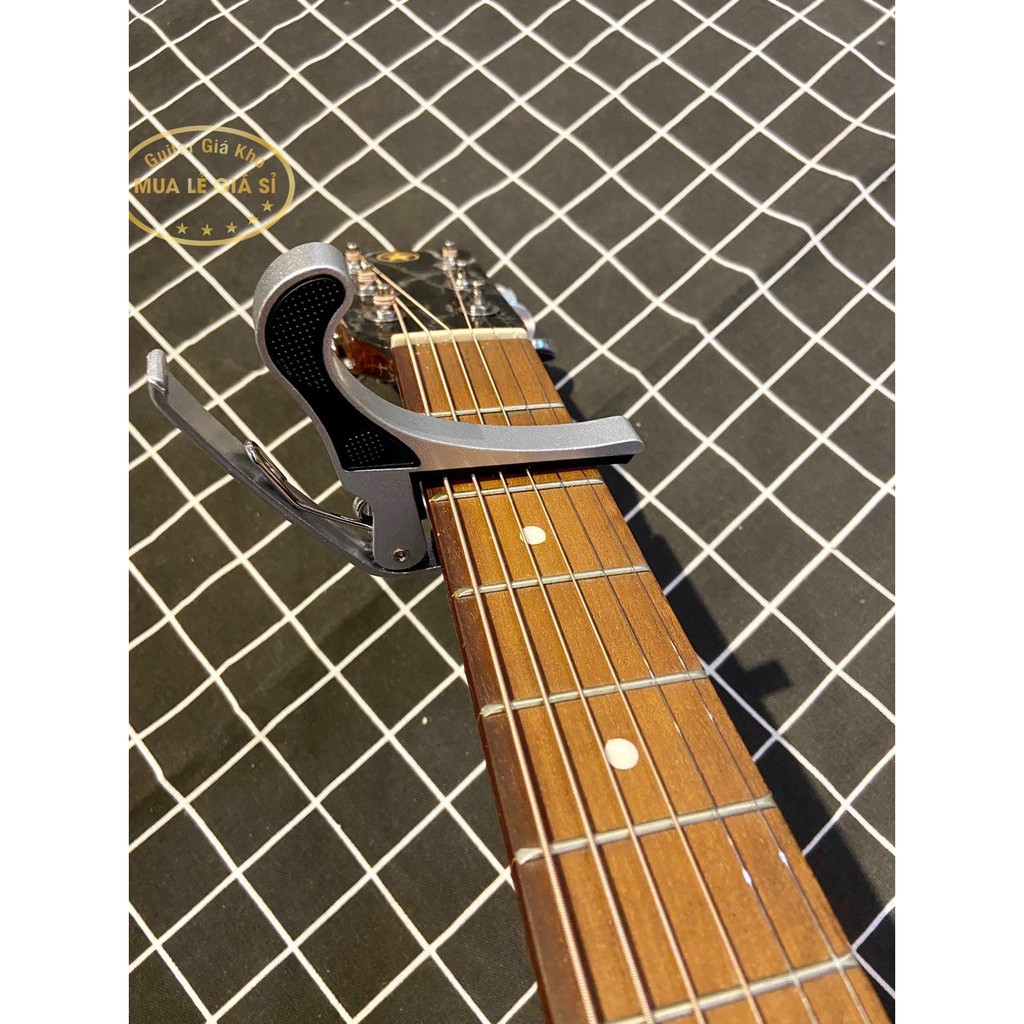 Capo Guitar Acoustic Classic Ukulele Kim Loại màu Bạc