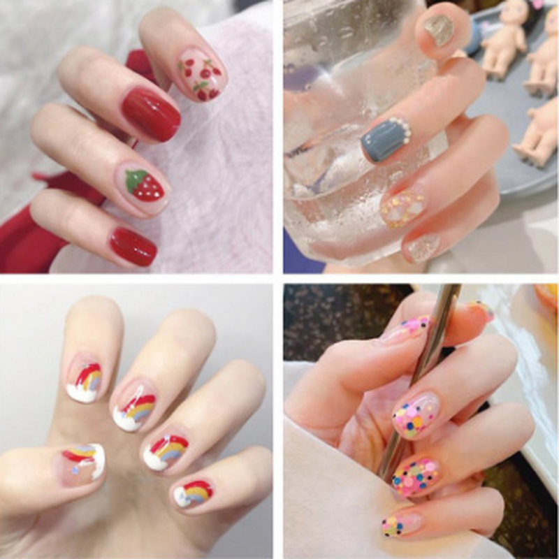 Bộ 14 miếng dán trang trí móng tay nghệ thuật họa tiết báo đốm chống thấm nước thân thiện môi trường