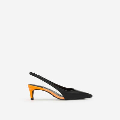 Vascara Giày Slingback Crystal Neon Light - BMN 0421 Màu Cam Neon