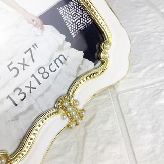 Khung ảnh để bàn viền đá khảm hạt (KH04)