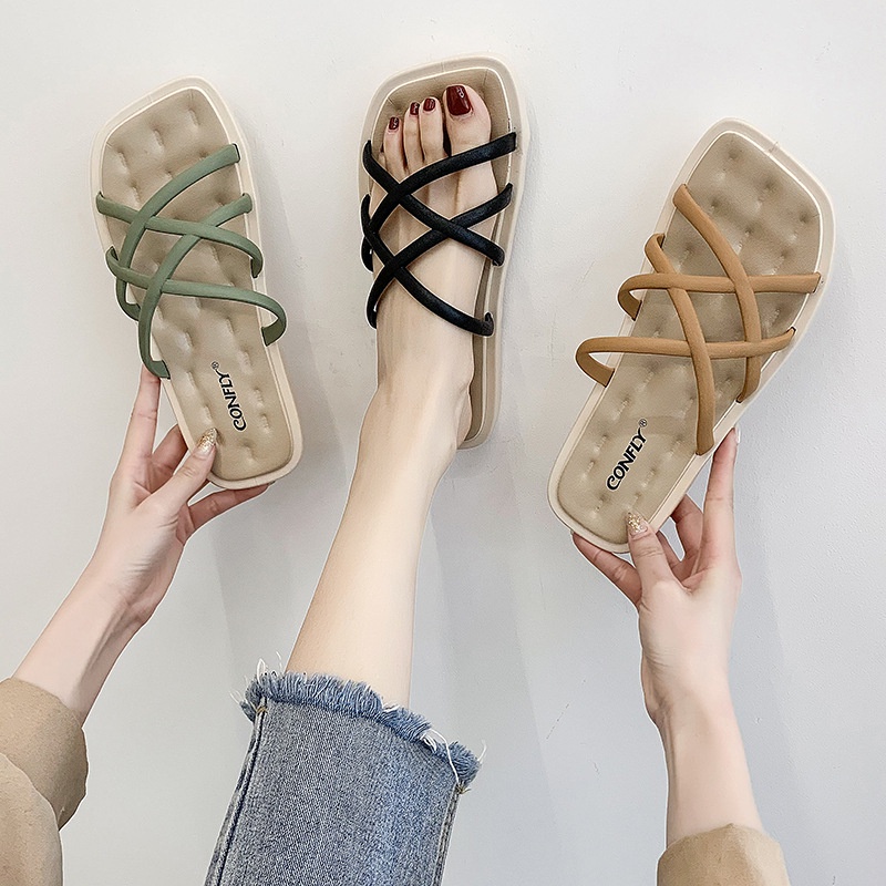 IELGY Dép đế mềm chống trượt phong cách Roman