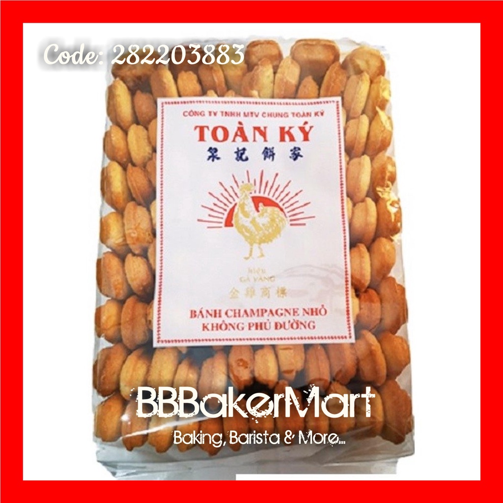Bánh Sâm Banh Champagne (Lady Fingers) hiệu TOÀN KÝ loại không phủ đường - Bịch 500gr