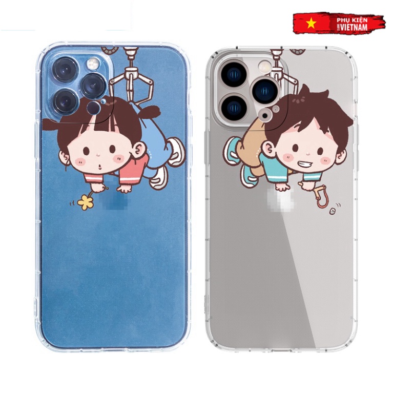 Ốp lưng iphone 6, 6s plus, 7 8 Plus, X, XS, XR, XSMAX, 11, 12, 13 PROMAX TRONG SUỐT BÉ GÁI, BÉ TRAI PKVN