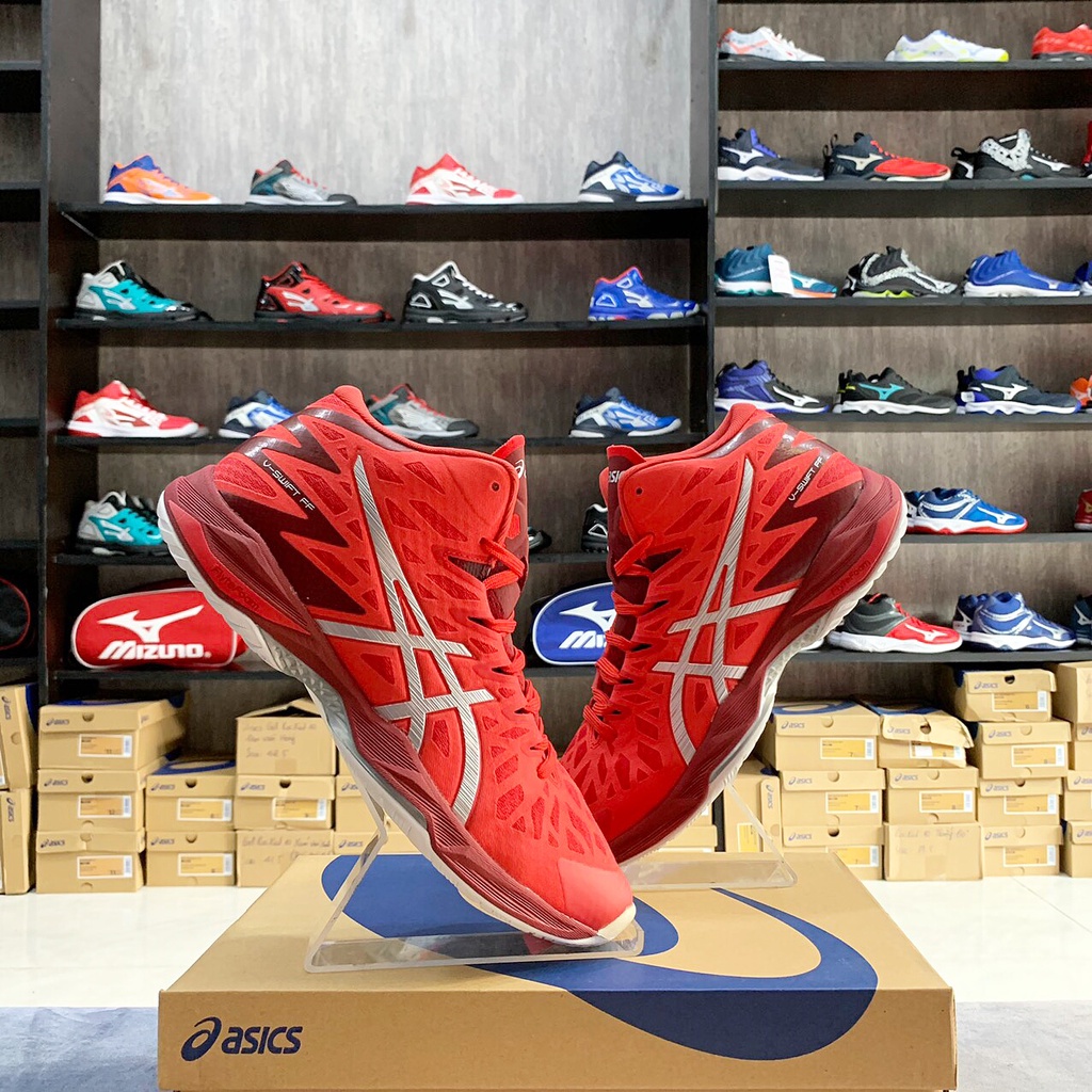 Giày Asics V Swift FF 2 MT Đỏ - Giày chuyên bóng chuyền cổ cao đệm gel tăng đàn hồi, chống sốc, giảm chấn, độ bền cao
