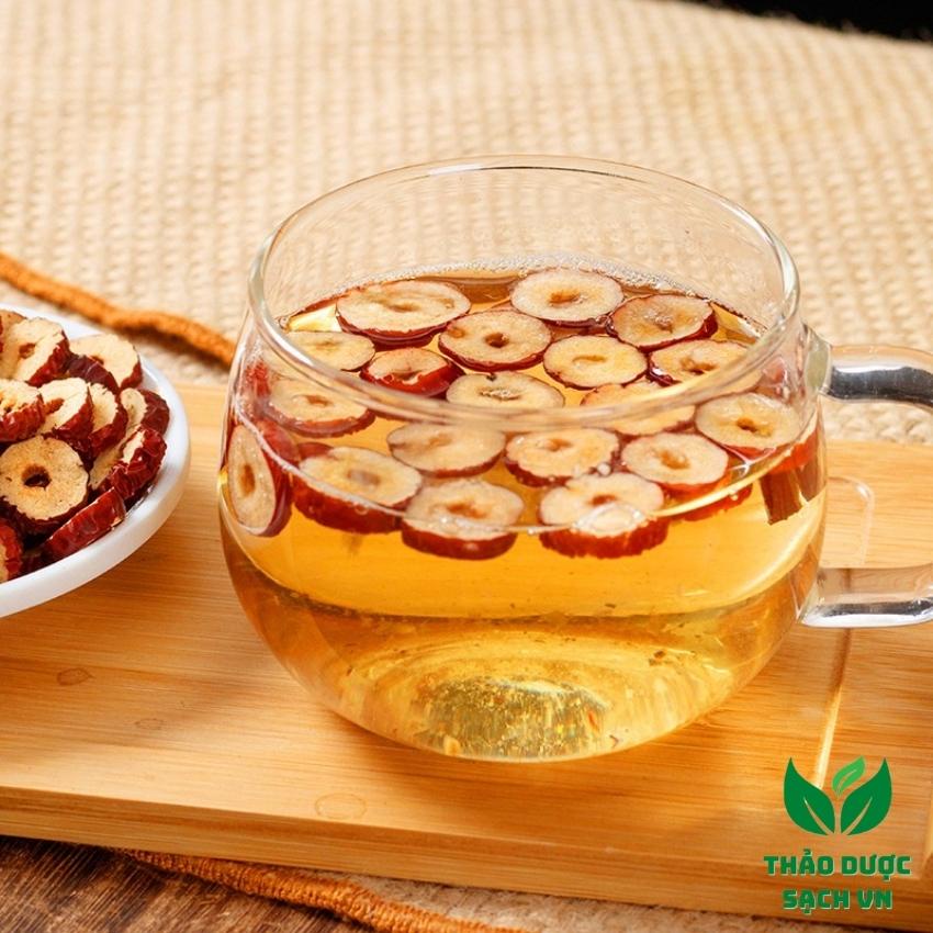 {Có hút chân không ) Táo đỏ thái lát sấy khô thơm ngon ngọt 500g thảo dược sạchVN