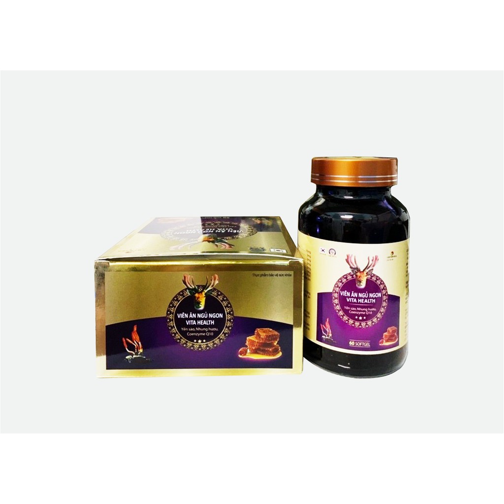 VIÊN ĂN NGỦ NGON VITA HEALTH - GIÚP TĂNG CƯỜNG SỨC KHỎE, ĂN NGON MIỆNG, NGỦ SÂU GIẤC – LỌ 60 VIÊN | Thế Giới Skin Care