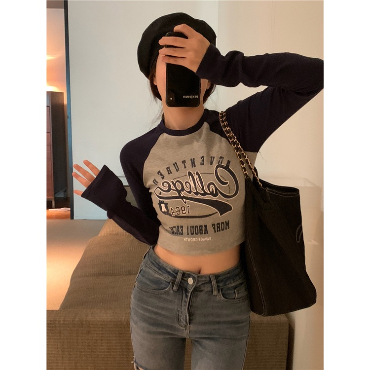 Áo Thun Nữ Dài Tay Cổ Tròn Thời Trang Hàn