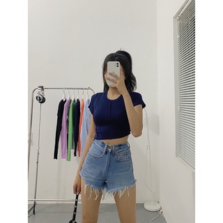 Tay Ngắn lệch tà viền lai