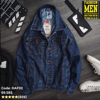 Áo Khoác Jean Nam Trung Niên, Hàng Cao Cấp ,Chất Vải Cotton Chuẩn Loại 1, Áo Bò Nam Trung Niên ,BIGSIZE 95Kg