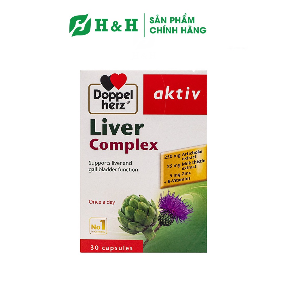 Viên uống Doppelherz Aktiv Liver Complex (30 viên) – Hỗ trợ giải độc và duy trì chức năng gan