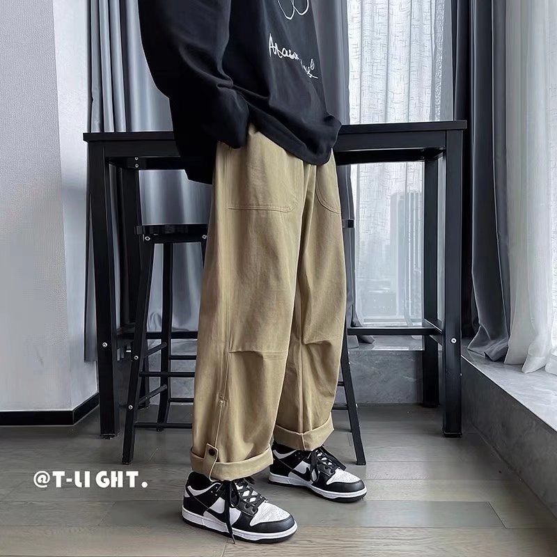 Quần ống rộng phong cách Retro thời trang mới cho nam