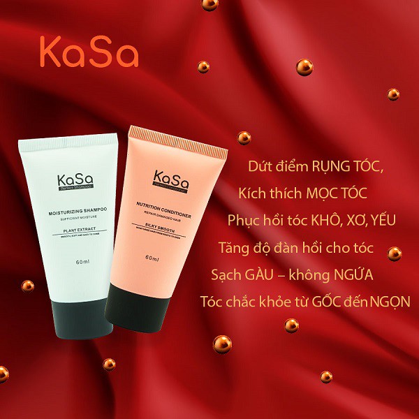 DẦU GỘI XẢ KASA MINI SIÊU PHỤC HỒI TÓC 60ML VÀ 500ML ( MẪU MỚI NHẤT 2020)