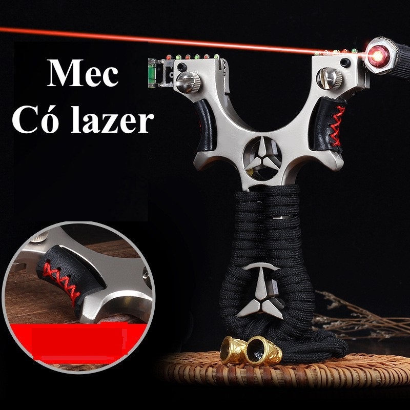 Chạc Cao Su Cao Cấp ( M E C) Hợp Kim Nguyên Khối, Kèm Mắt Laze+ 1 Dây Thun, N á Cao Xu Bắn Chim Giá Rẻ