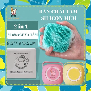 Bàn chải tắm cho chó mèo ❤️MASSAGE❤️ tạo bọt nhanh chóng