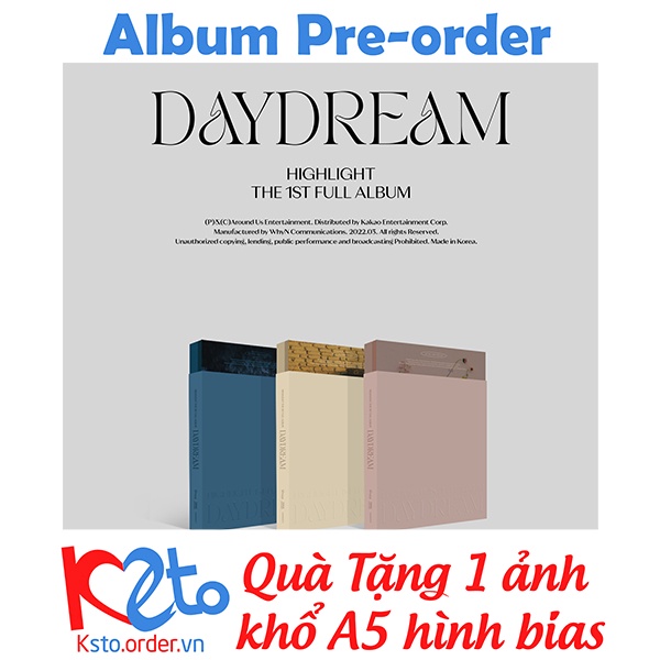 Album HIGHLIGHT - DAYDREAM + Quà 1 ảnh khổ A5 hình bias (ghi chú khi đặt hàng)