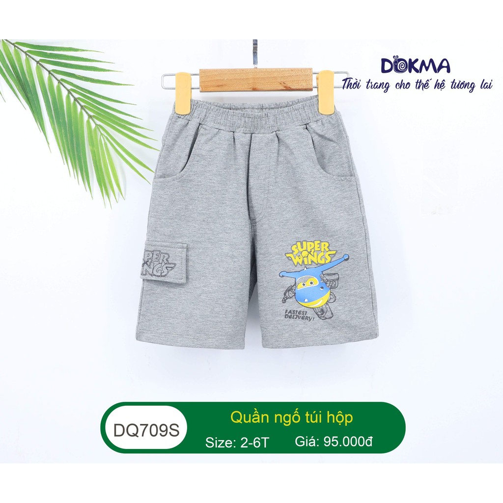 [Mã SKAMCLU7 giảm 10% cho đơn từ 0Đ] Quần ngố túi hộp DOKMA vải cotton cho bé trai 2-6 tuổi DQ790S