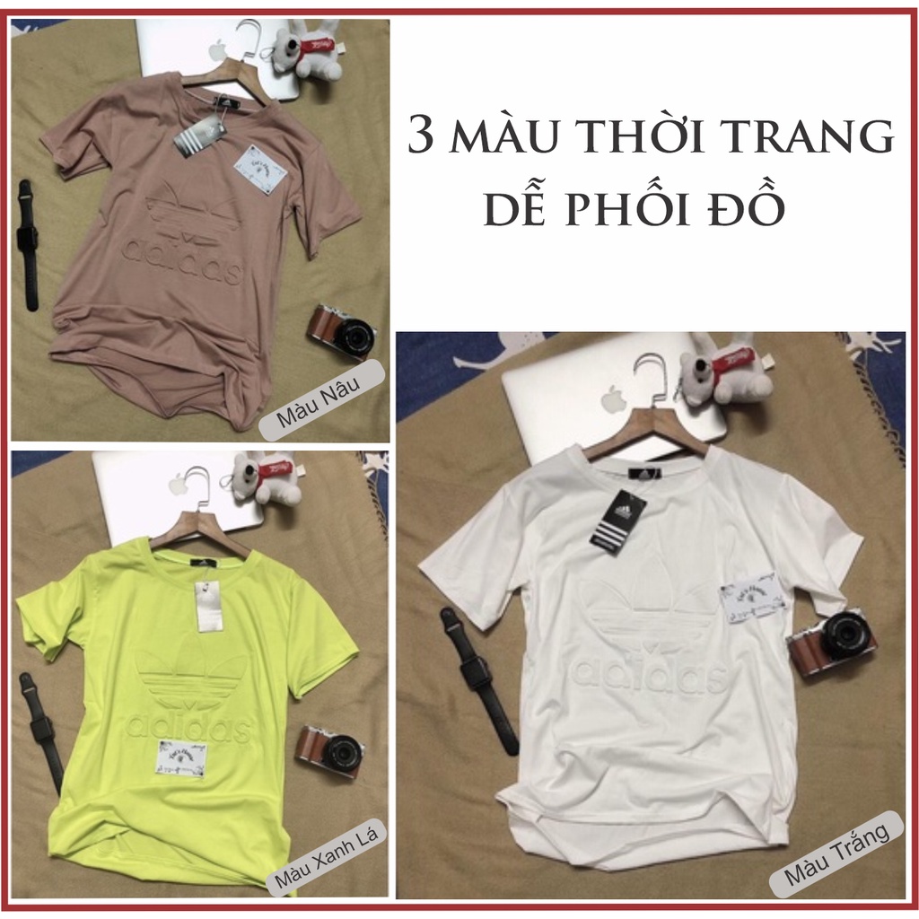 Áo phông  dập chữ nổi dáng rộng | Áo phông tay lỡ Nữ COTTON Dập Nổi Đủ Màu