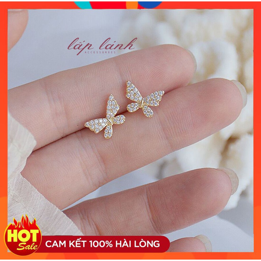 [HOT] BÔNG TAI HOA TAI HÌNH BƯỚM MÓC VÀNH TAI PHONG CÁCH HÀN QUỐC 214BTBDX