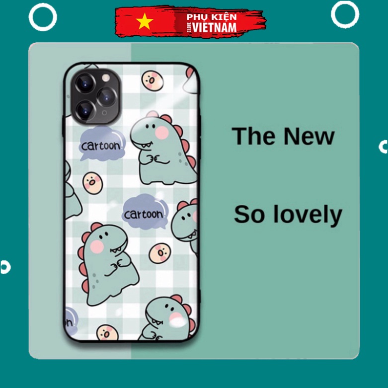 Ốp lưng iphone 6, 7, 8 Plus, X, XS, XR, XSMAX, 11, 11PRO, 11 PROMAX, 12, 13 PROMAX khủng long thời tiền sử CAT TOON BẰNG