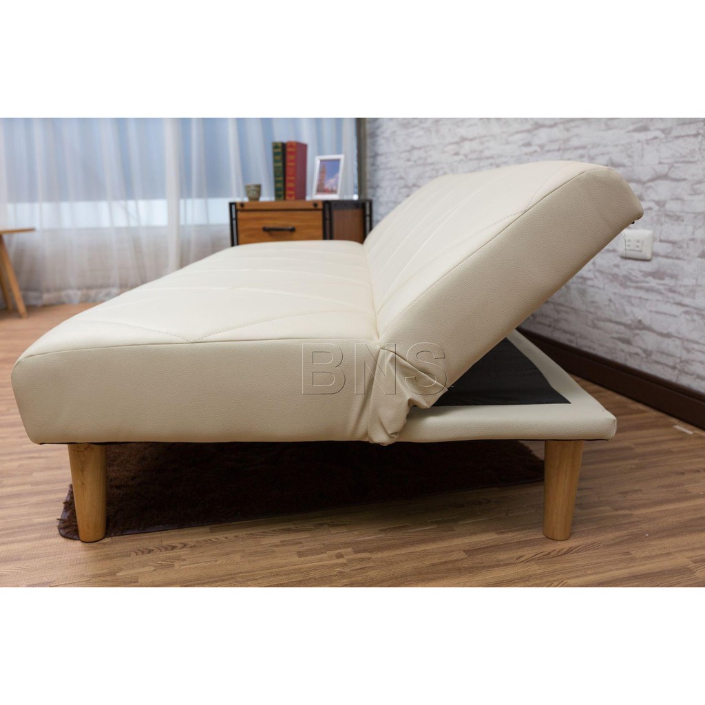 Ghế sofa giường đa năng BNS 2018 DA MÀU KEM 178*88*36