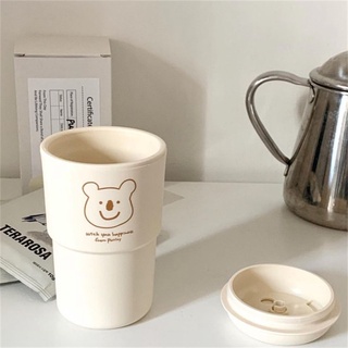 Cốc take away gấu nâu