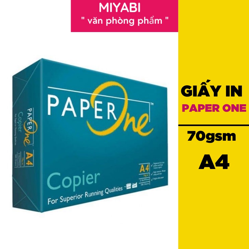 Giấy a4 Paper One định lượng 70gsm giá sỉ - Giấy in a4 văn phòng phẩm cao cấp - MIYABI STORE