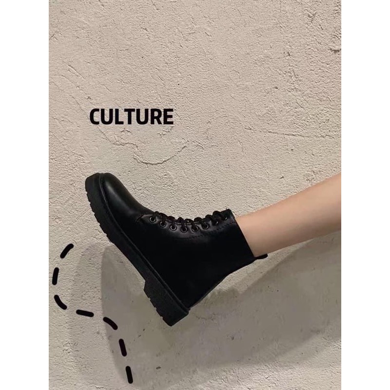 Giày boots cao cổ chiến binh nữ Ulzzang Martin