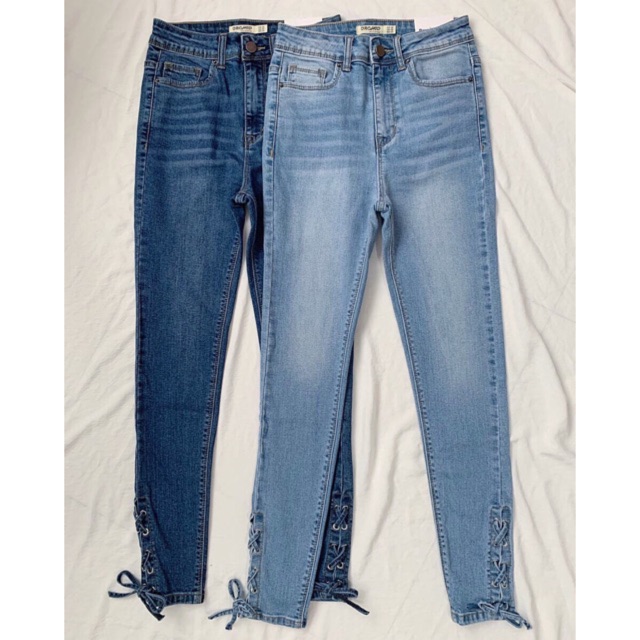 Quần skinny 9 tấc line đan dây Orchid