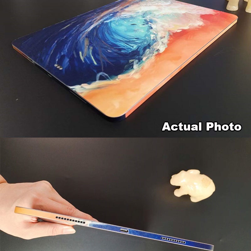 Cướp Biển Phi Hành Gia Da Tương Thích Cho iPad Pro 2022 2021 2020 Air 4 5 Mini 6 3M Quấn Mặt Sau Bảo Vệ Màn Hình Bìa Phim Nhiều Màu Sắc Miếng Dán