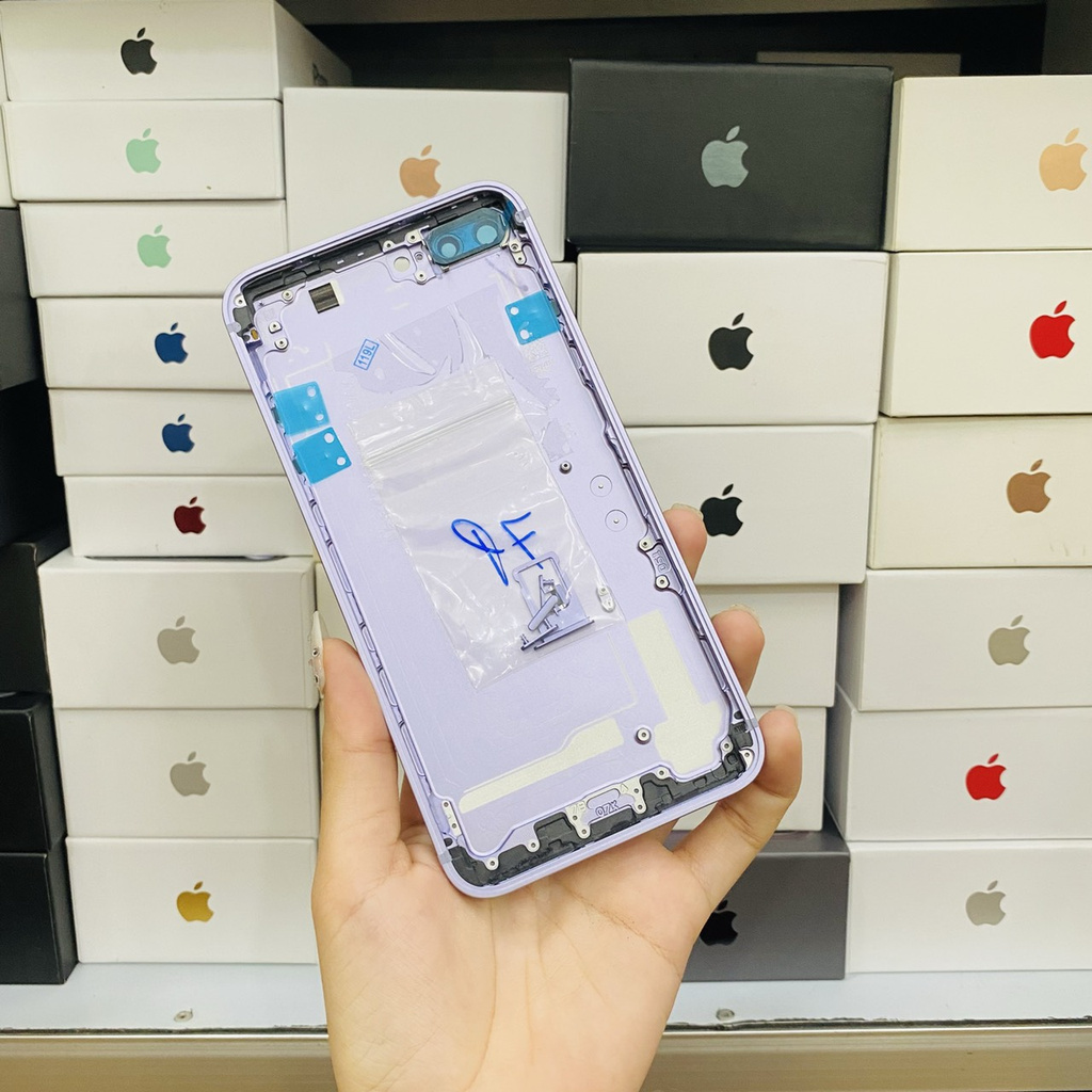 Vỏ độ viền vuông dành cho IPhone 7Plus lên IPhone 8Plus màu tím mộng mơ dành cho các nàng thơ