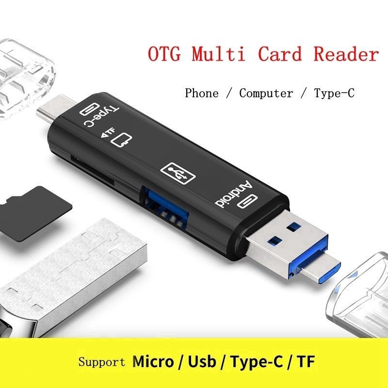 Đầu đọc thẻ nhớ SD đa năng từ Micro USB OTG sang USB 2.0 cho điện thoại Android và máy tính bảng
