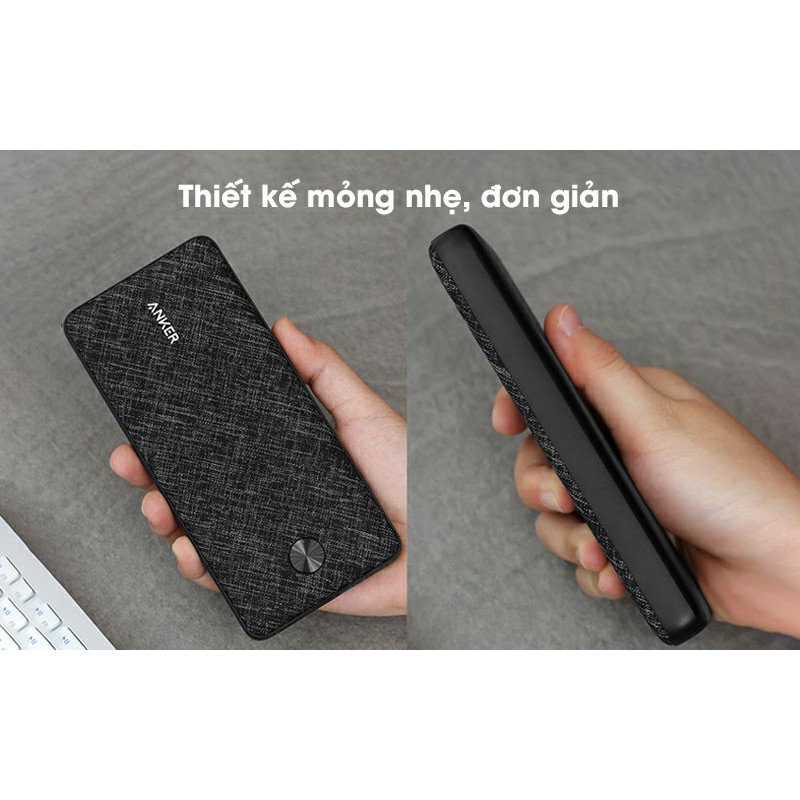 Tết - Pin sạc dự phòng Polymer 20.000mAh Type C Anker Chính Hãng PowerCore Metro Essential A1268 Đen( No Box) 2nd