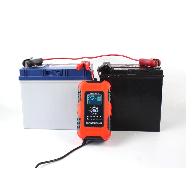 Sạc bình ắc quy 12V 24V 10A Foxsur 150AH sạc pin sắt LiFeP04 cho ô tô xe máy các loại khô mước chống phồng bảo vệ ắc quy
