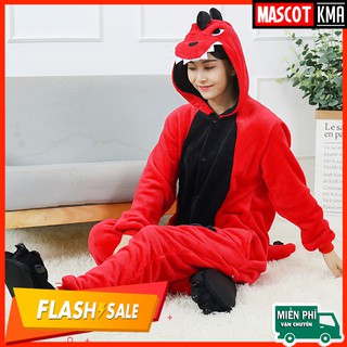 [Giảm 40k - Freeship] BỘ ĐỒ THÚ KHỦNG LONG ĐỎ CAO CẤP NGƯỜI LỚN