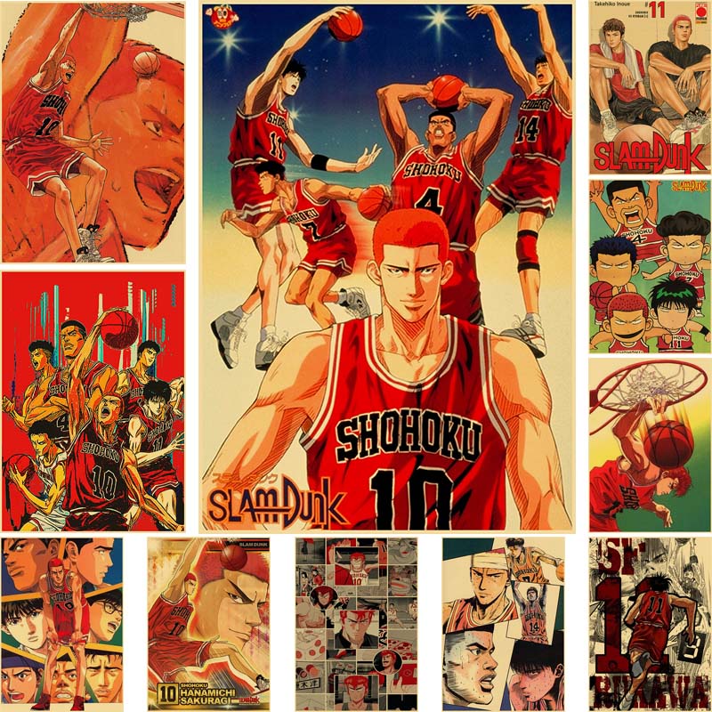 Poster Phim Hoạt Hình Slam Dunk Dán Tường Trang Trí