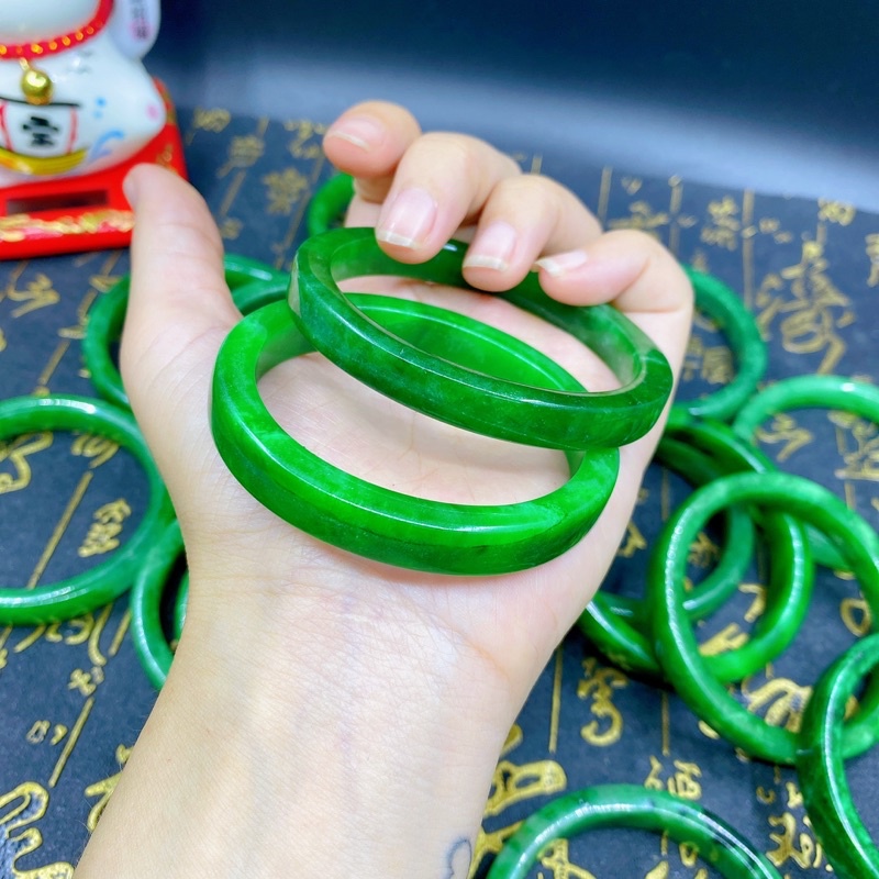 Vòng ngoc sơn thuỷ size 55-62 ☯ Hợp Ngũ Mệnh ☯ Hộ Thân, Bình An, Tài Lộc, May Mắn, Sức Khoẻ