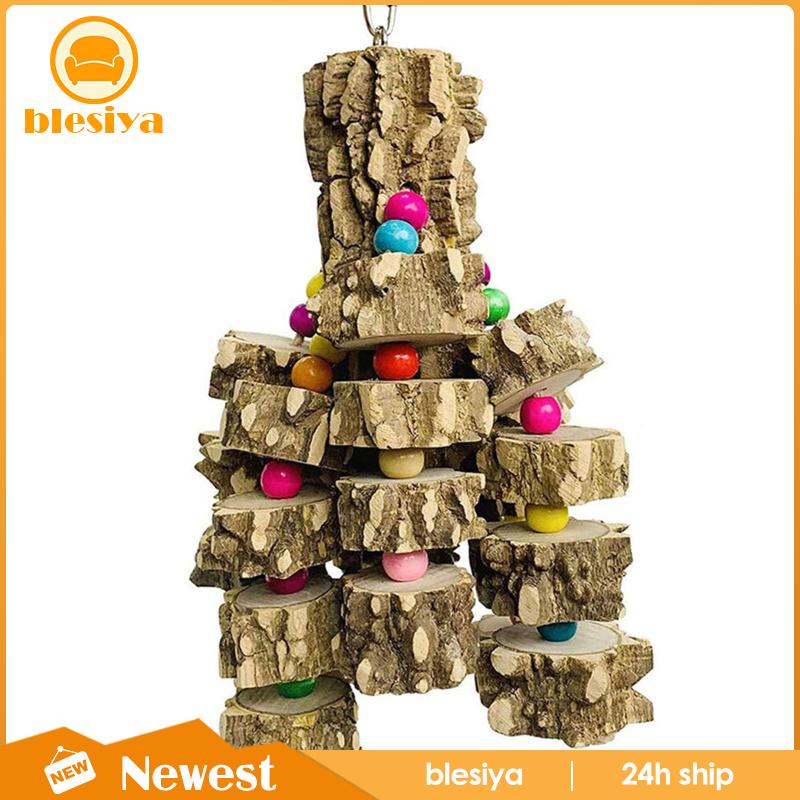 Đồ chơi gặm bằng gỗ tự nhiên cỡ lớn cho vẹt