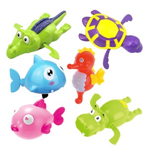Set 2 Đồ Chơi Nhà Tắm Thú Vặn Cót Bơi Trong Nước (Loại To 13Cm) - Giao Màu Ngẫu Nhiên
