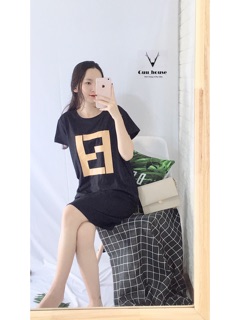 Váy suông túi eo form rộng dáng dài chất đẹp