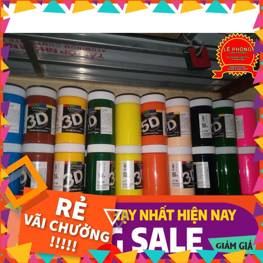 [BÁN CHẠY]  MÀU ACRYLIC 3D LỌ 300ML.