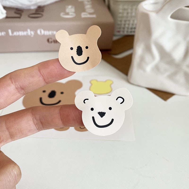 Miếng Dán Hình Mặt Cười Trang Trí Sổ Tay/Điện Thoại Phong Cách Hàn Quốc Sáng Tạo